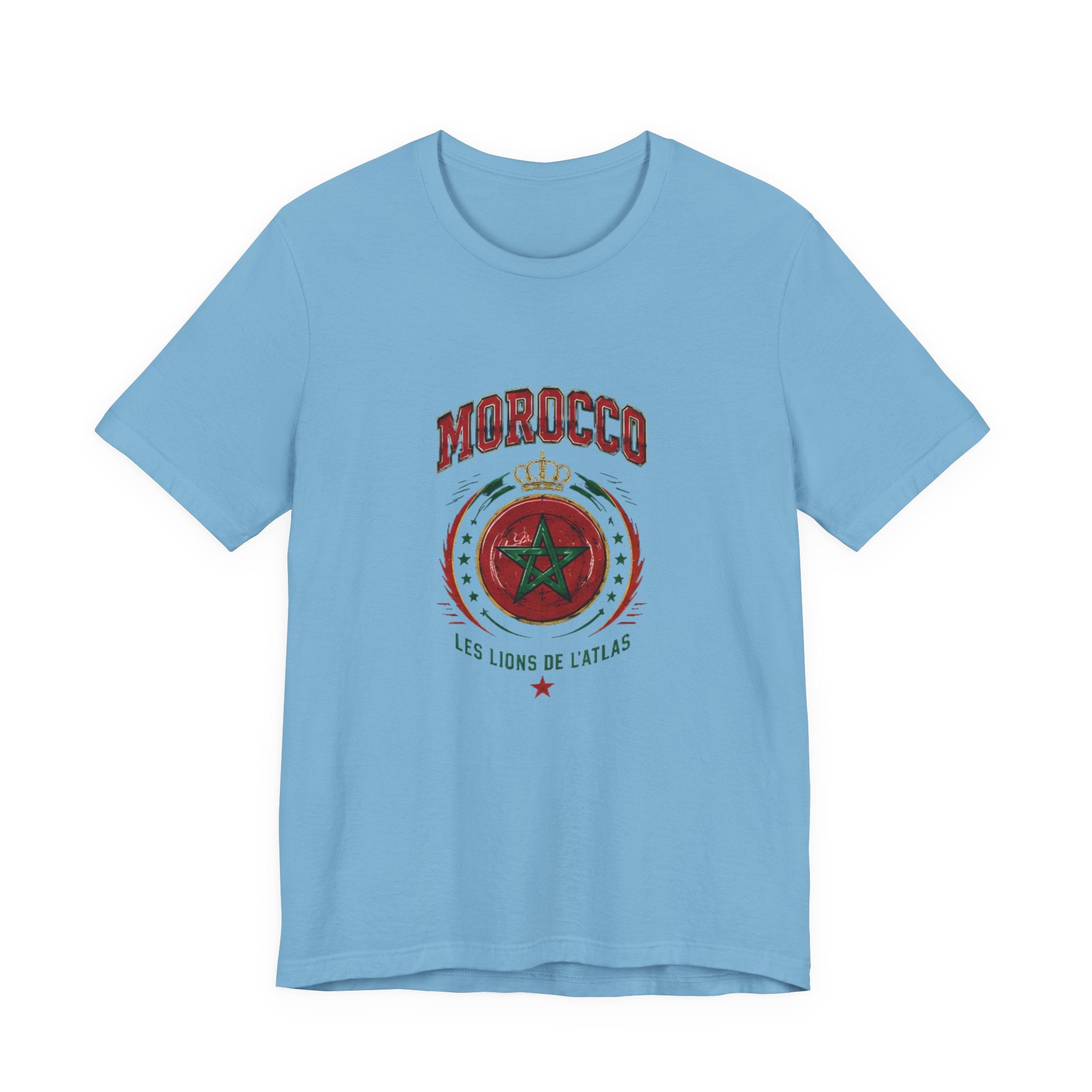 Morocco Crest T-Shirt - 'Les Lions de l'Atlas' Vintage Soccer Tee