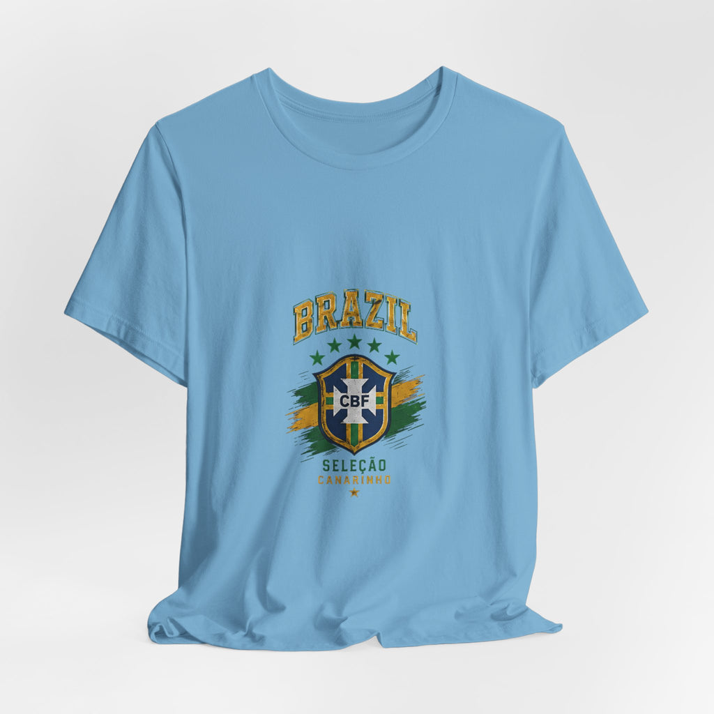 Brazil Soccer Tee - Seleção Brasileira Crest Vintage Football T‑Shirt