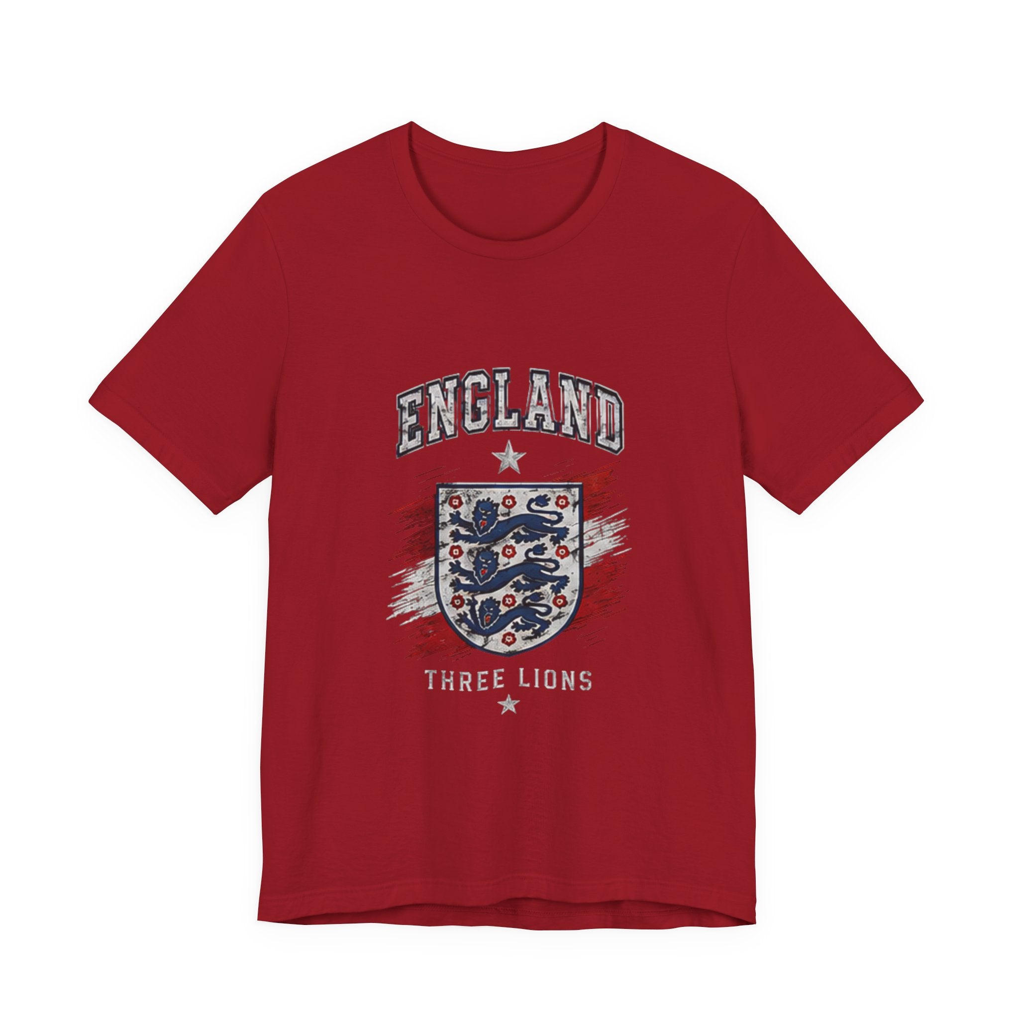 England Three Lions Graphic Tee — Vintage Football Crest T-Shirt