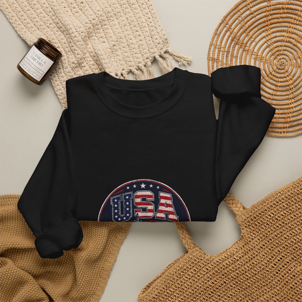 USA Crewneck Sweatshirt — Patriotic American Graphic Pullover