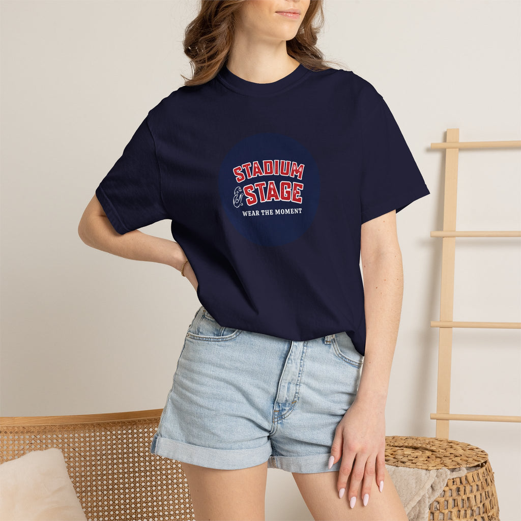 Stadium & Stage Graphic T-Shirt — "Wear the Moment" Vintage Circle Logo
