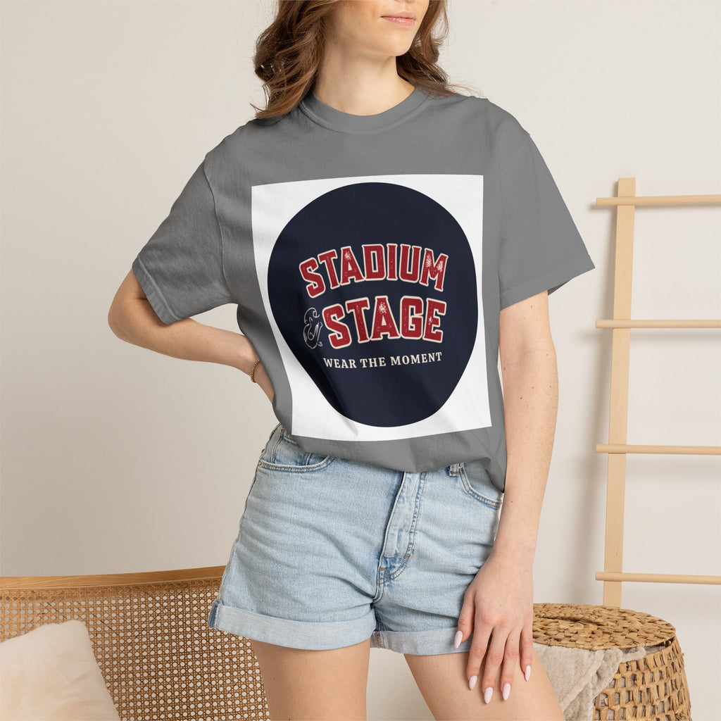 Stadium & Stage Graphic T-Shirt — "Wear the Moment" Vintage Circle Logo