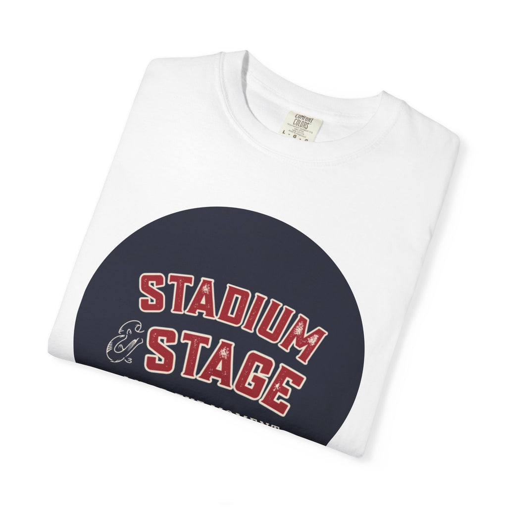 Stadium & Stage Graphic T-Shirt — "Wear the Moment" Vintage Circle Logo
