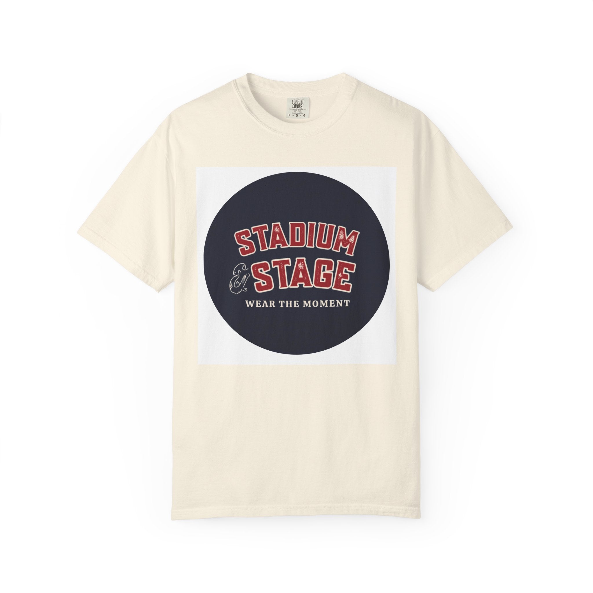Stadium & Stage Graphic T-Shirt — "Wear the Moment" Vintage Circle Logo