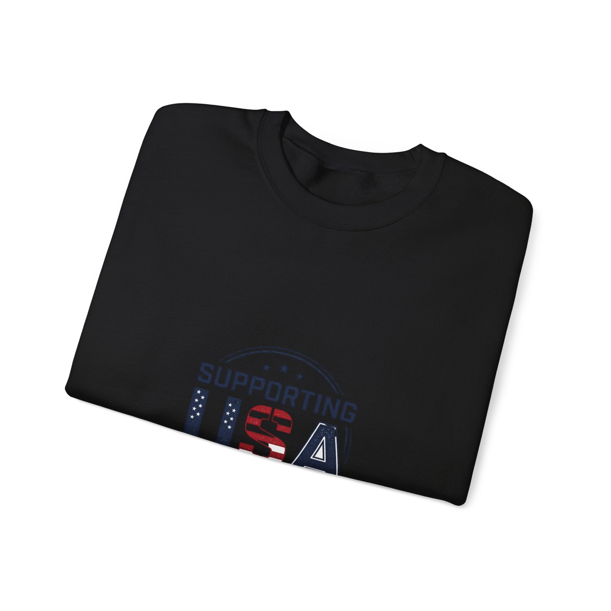 Supporting USA Crewneck Sweatshirt | soccer watch party, country colors