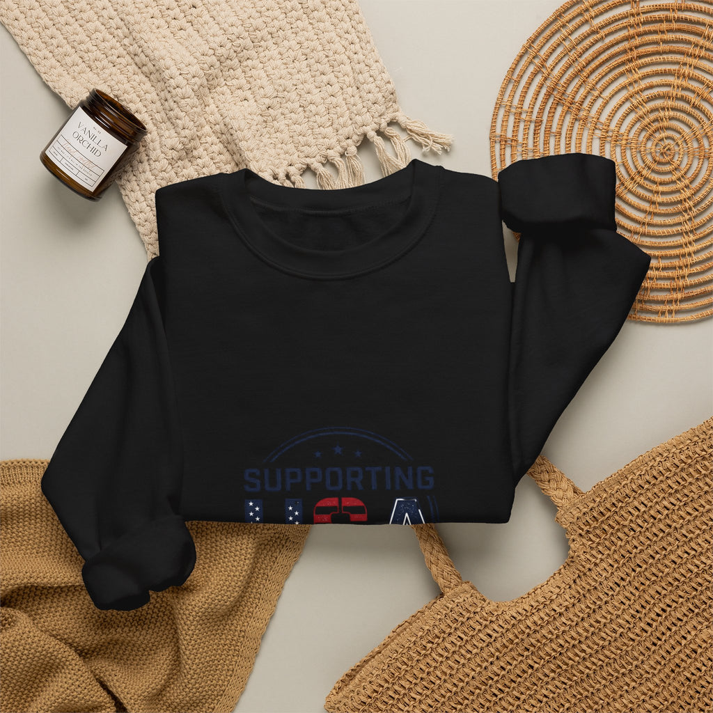 Supporting USA Crewneck Sweatshirt | soccer watch party, country colors