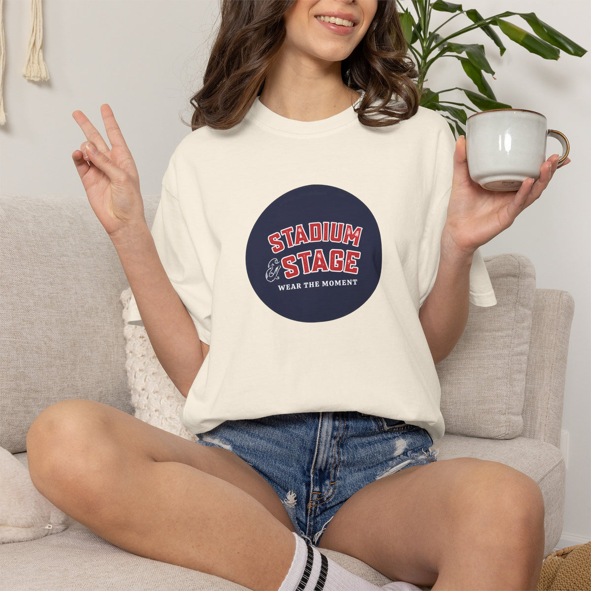 Stadium & Stage Graphic T-Shirt — "Wear the Moment" Vintage Circle Logo