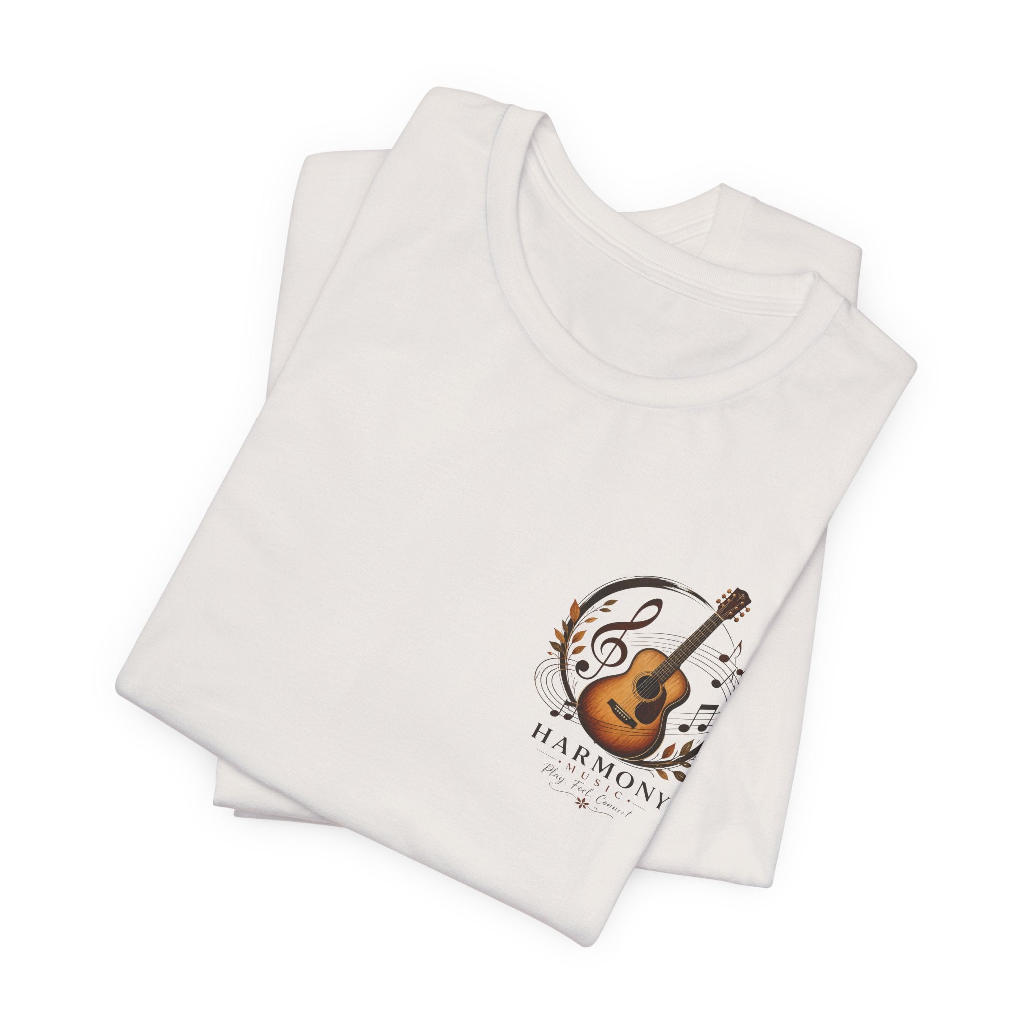Acoustic Guitar 'Harmony' Graphic Tee — Music Lover Short Sleeve Shirt
