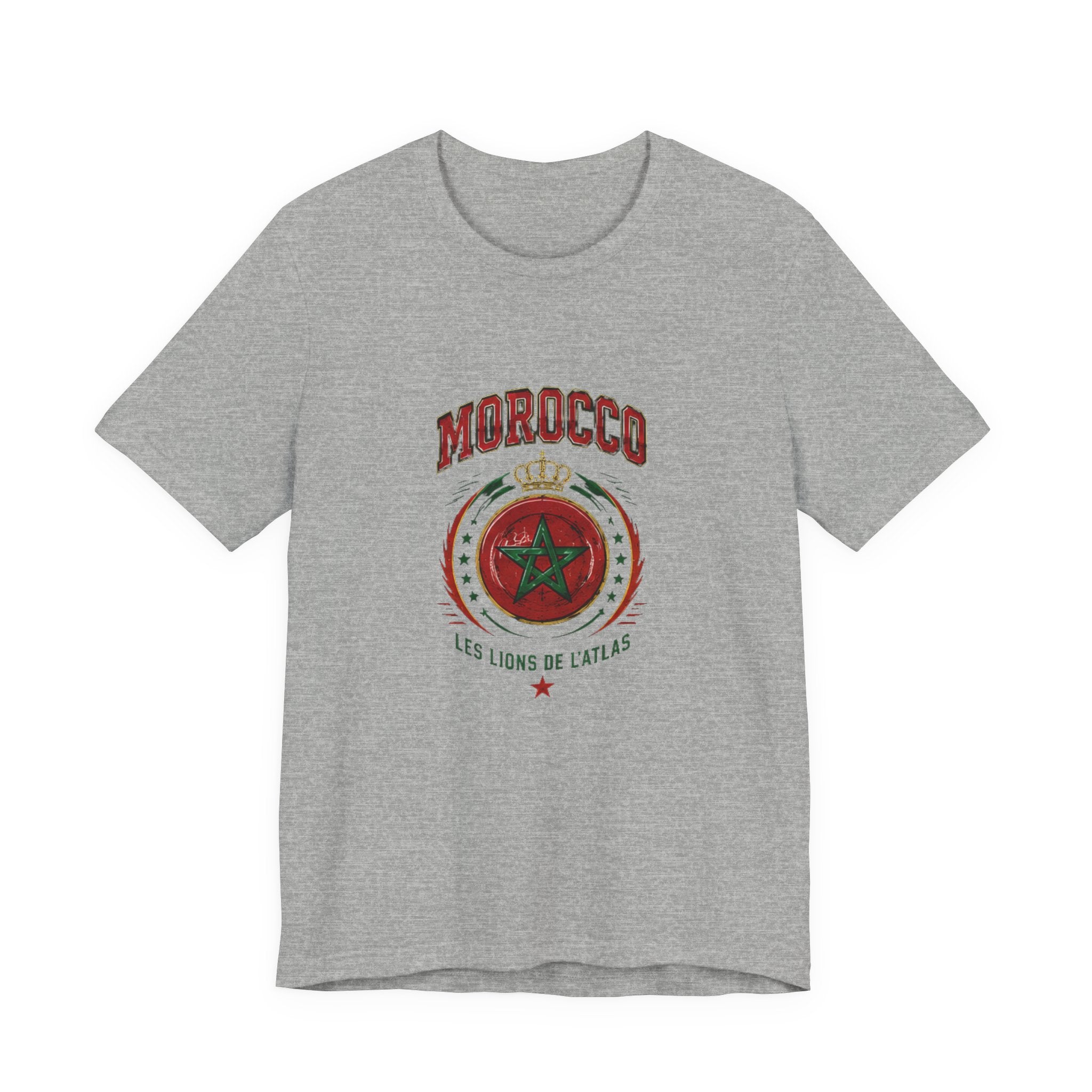 Morocco Crest T-Shirt - 'Les Lions de l'Atlas' Vintage Soccer Tee