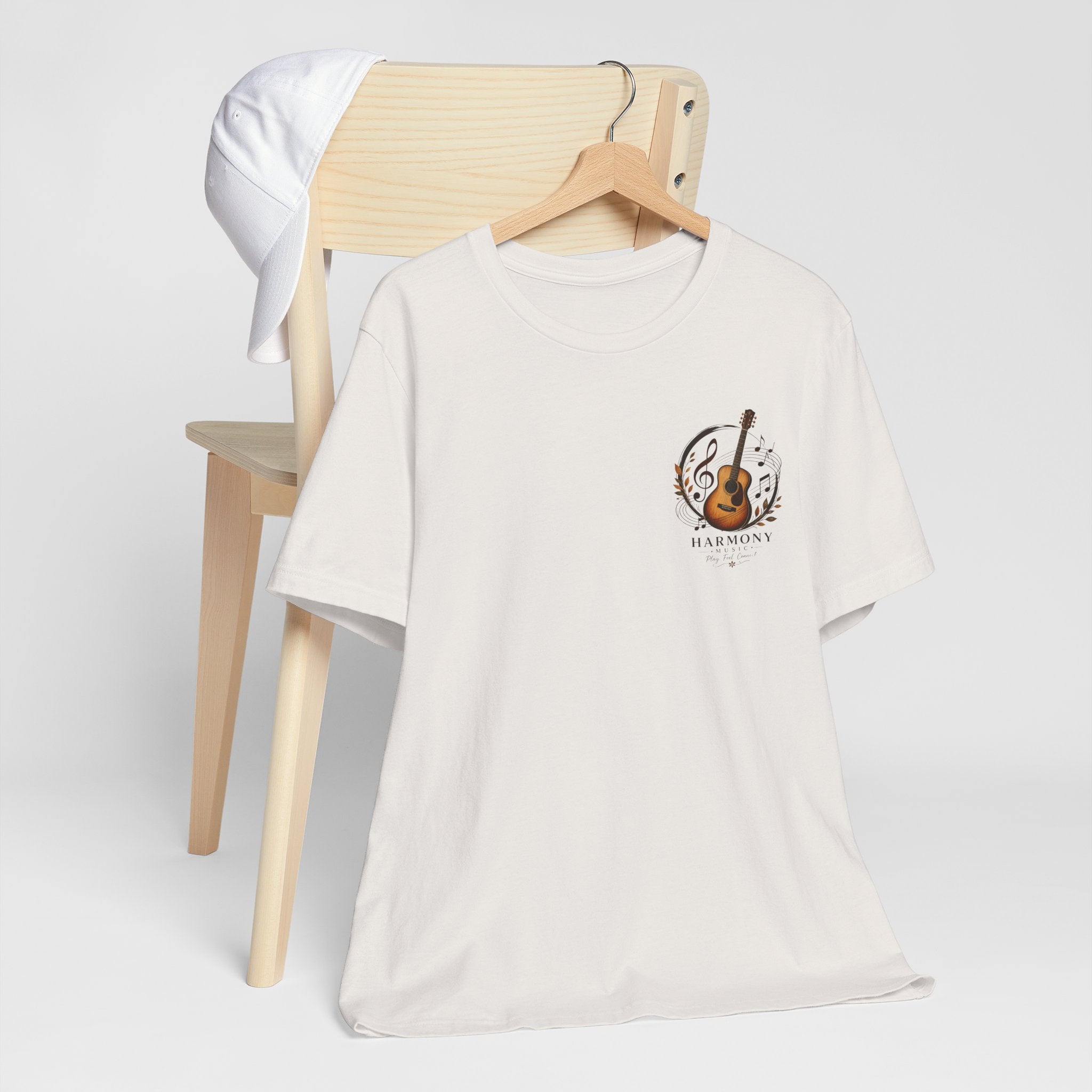 Acoustic Guitar 'Harmony' Graphic Tee — Music Lover Short Sleeve Shirt