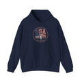 Hoodie — USA Flag Skull Circle Graphic (Patriotic 4th of July Hoodie)