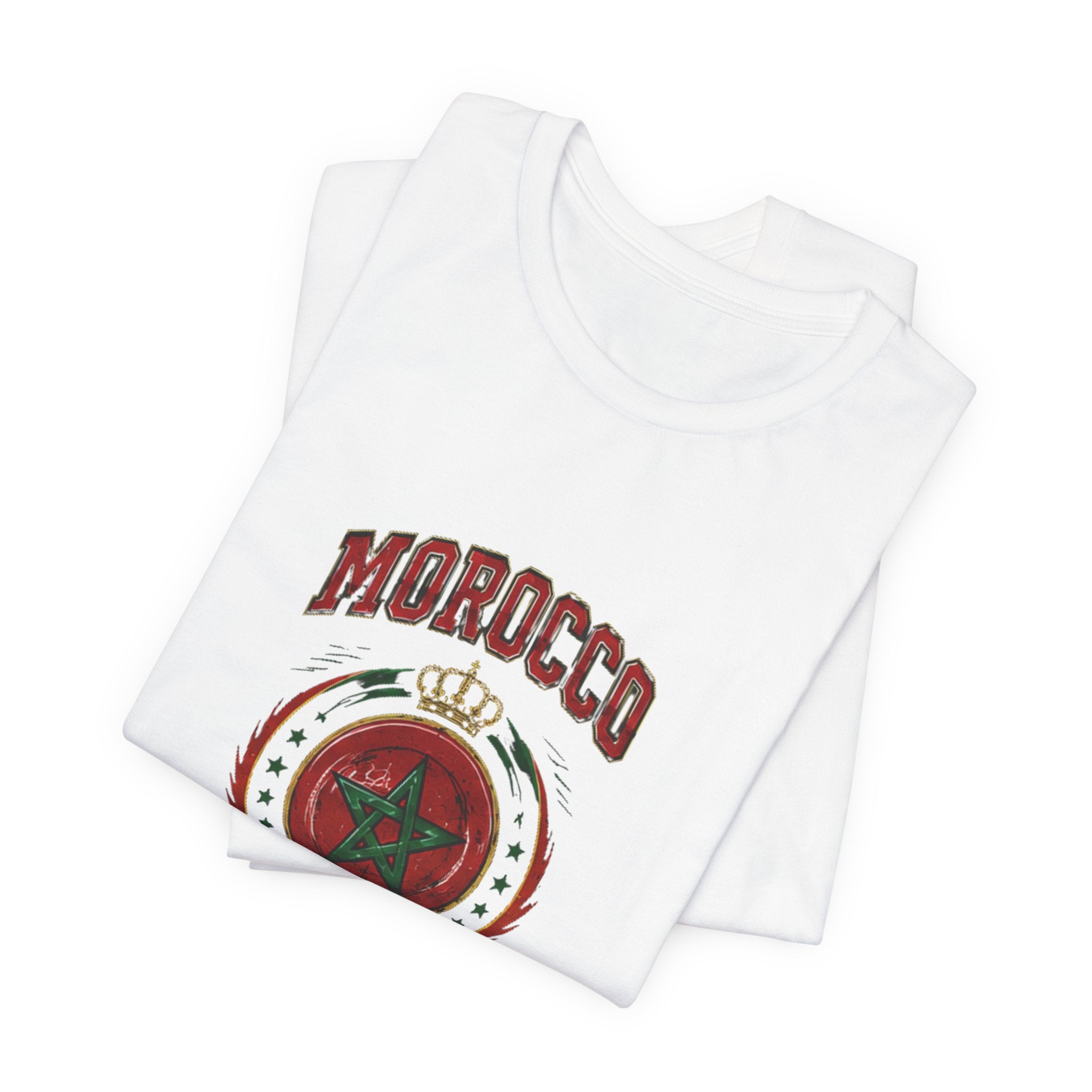 Morocco Crest T-Shirt - 'Les Lions de l'Atlas' Vintage Soccer Tee