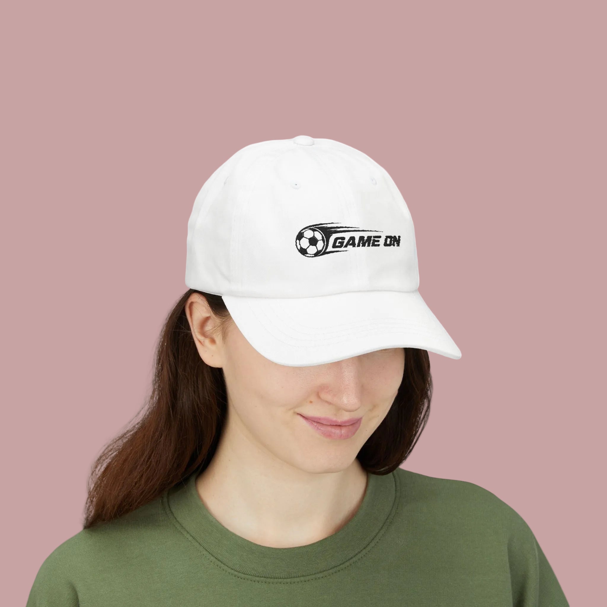 Game On Soccer Dad Cap — Embroidered Sports Baseball Hat