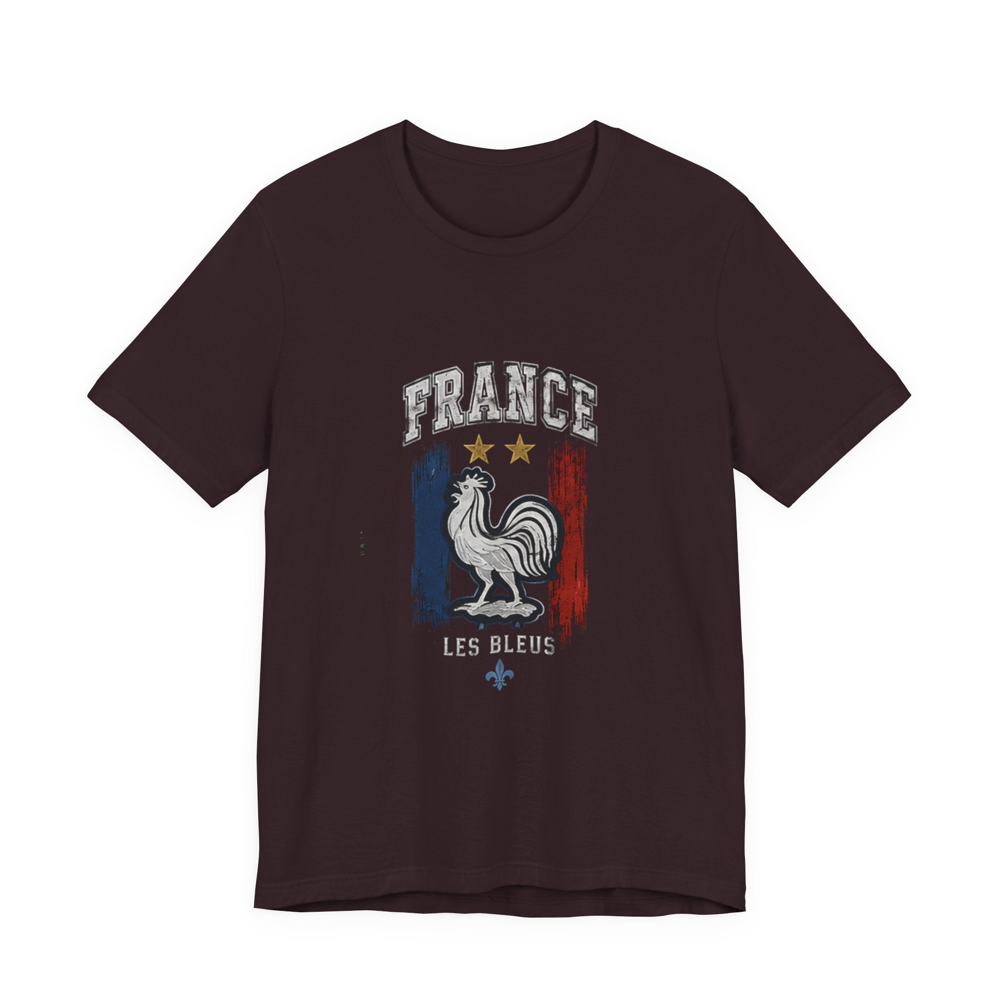 France Rooster Graphic Tee — Les Bleus Tricolor Soccer Shirt