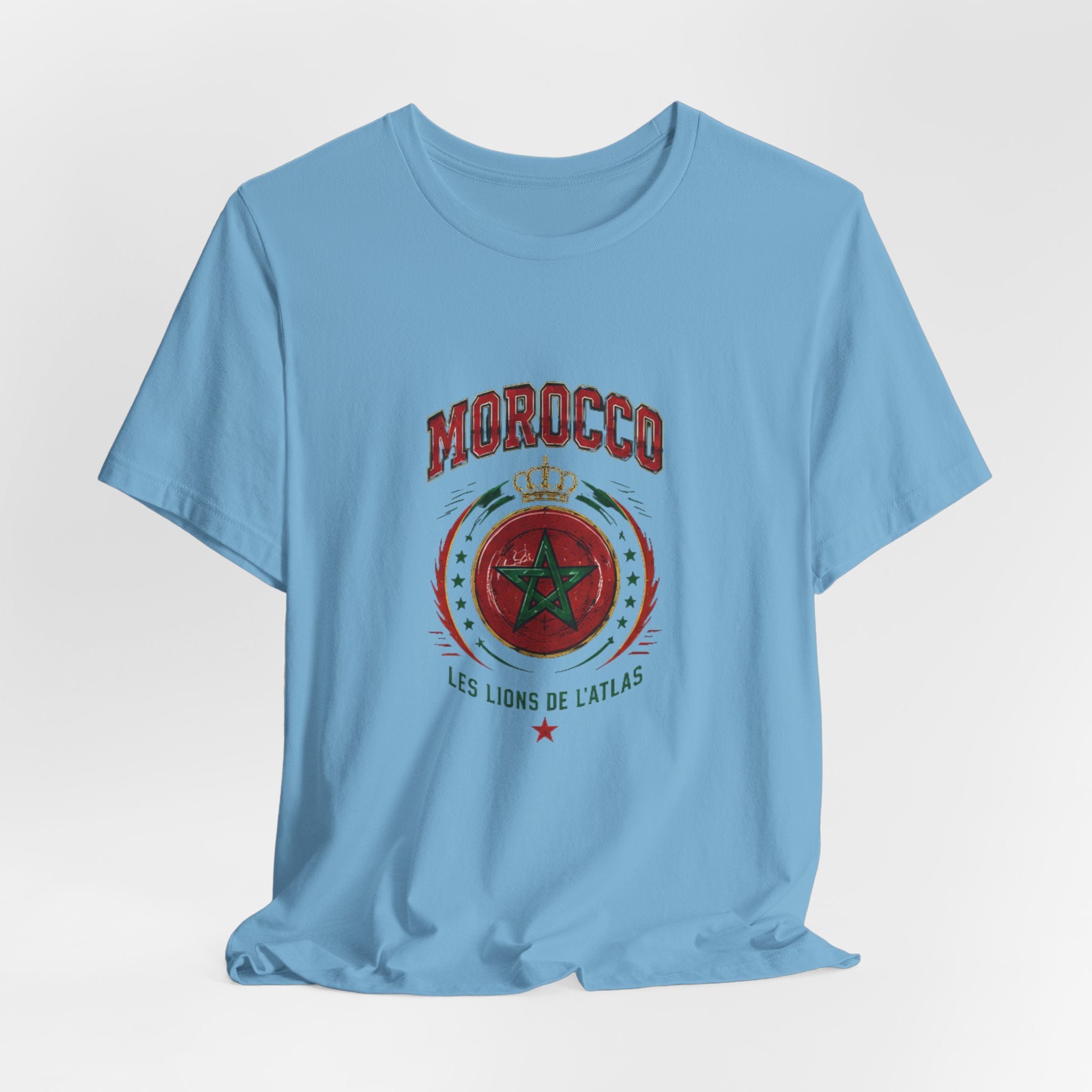 Morocco Crest T-Shirt - 'Les Lions de l'Atlas' Vintage Soccer Tee