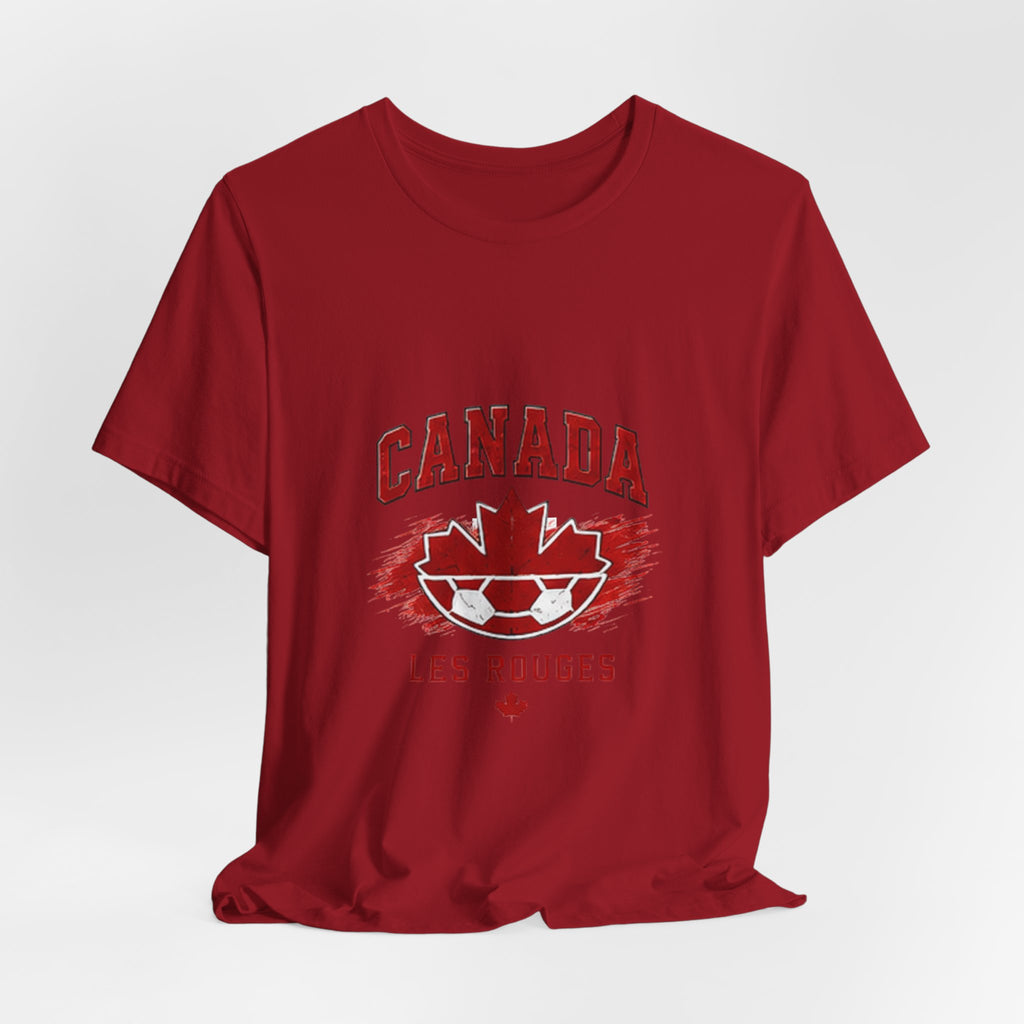 Canada Les Rouges Soccer T-Shirt — Vintage Maple Leaf Football Tee
