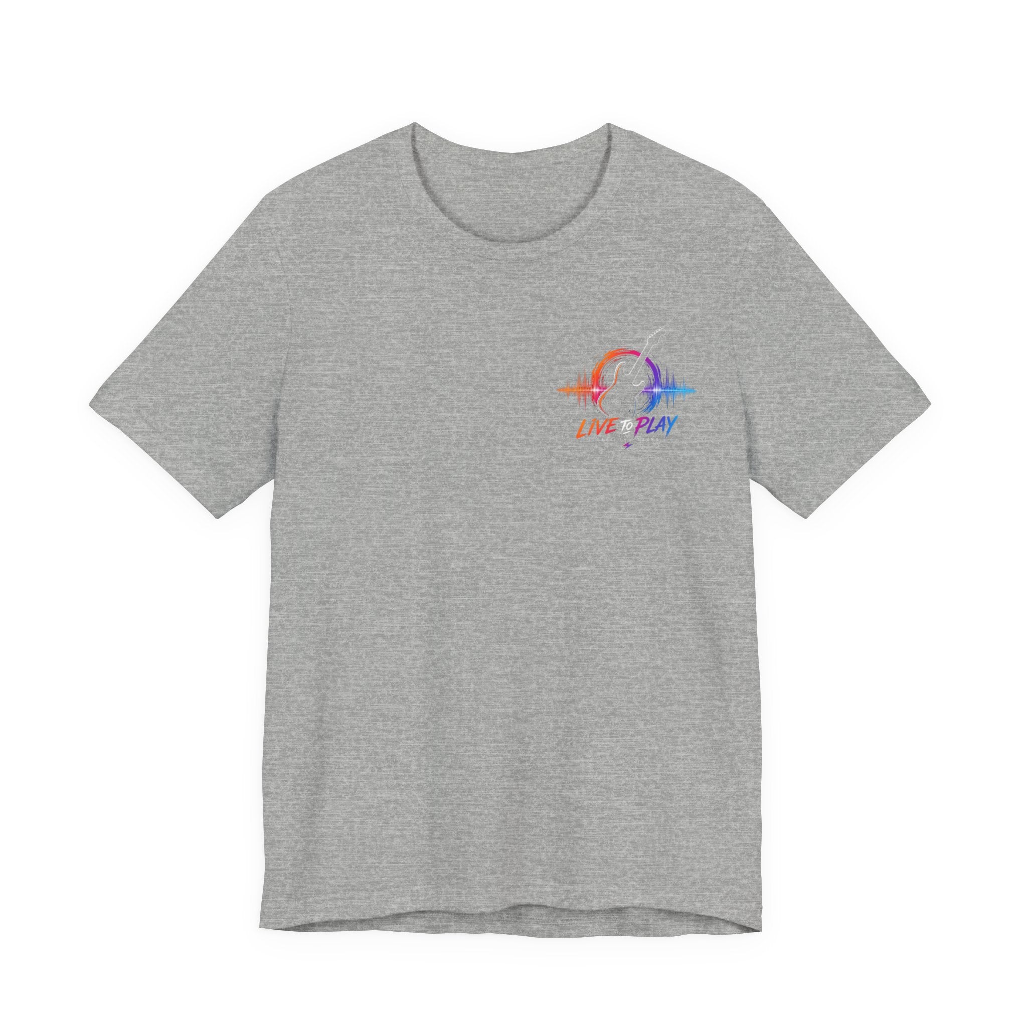 Live Play Music Tee — Waveform Logo Graphic T‑Shirt