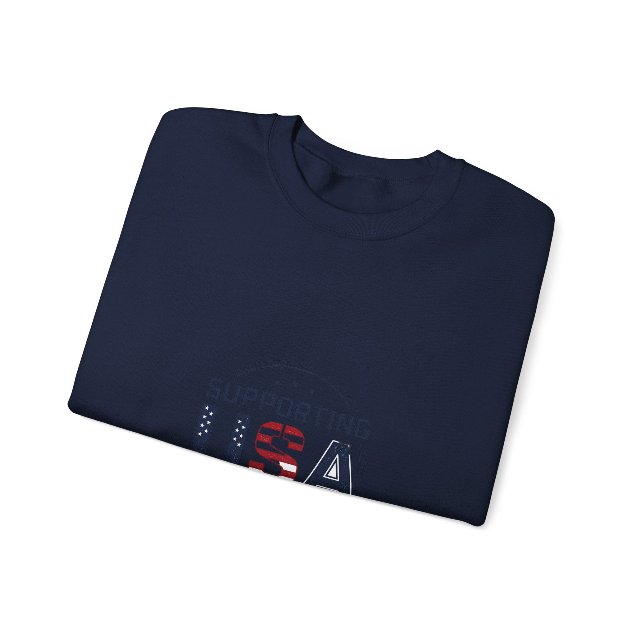 Supporting USA Crewneck Sweatshirt | soccer watch party, country colors