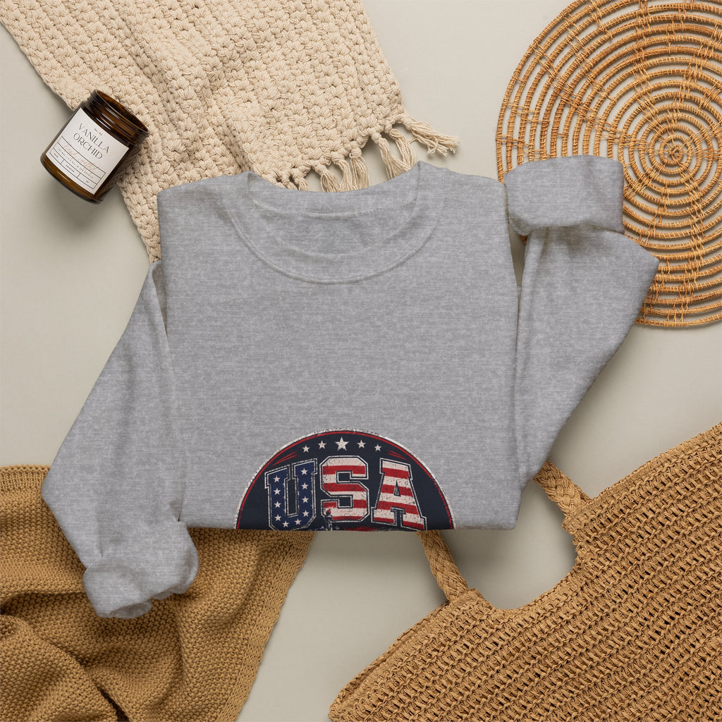 USA Crewneck Sweatshirt — Patriotic American Graphic Pullover