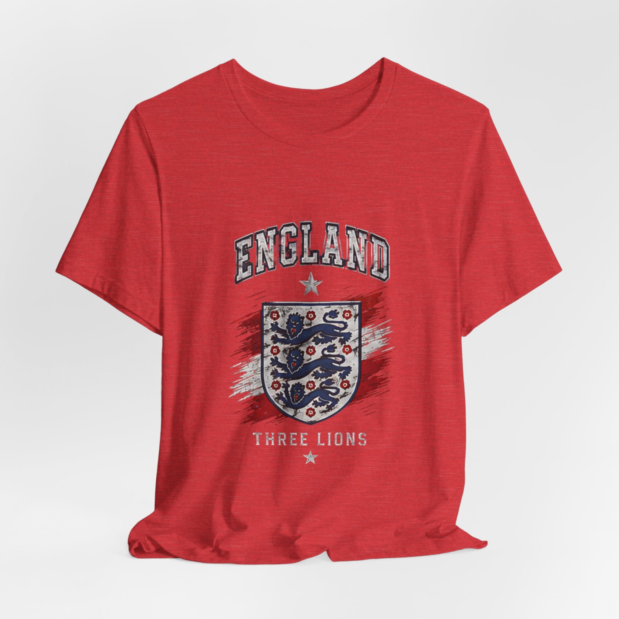England Three Lions Graphic Tee — Vintage Football Crest T-Shirt
