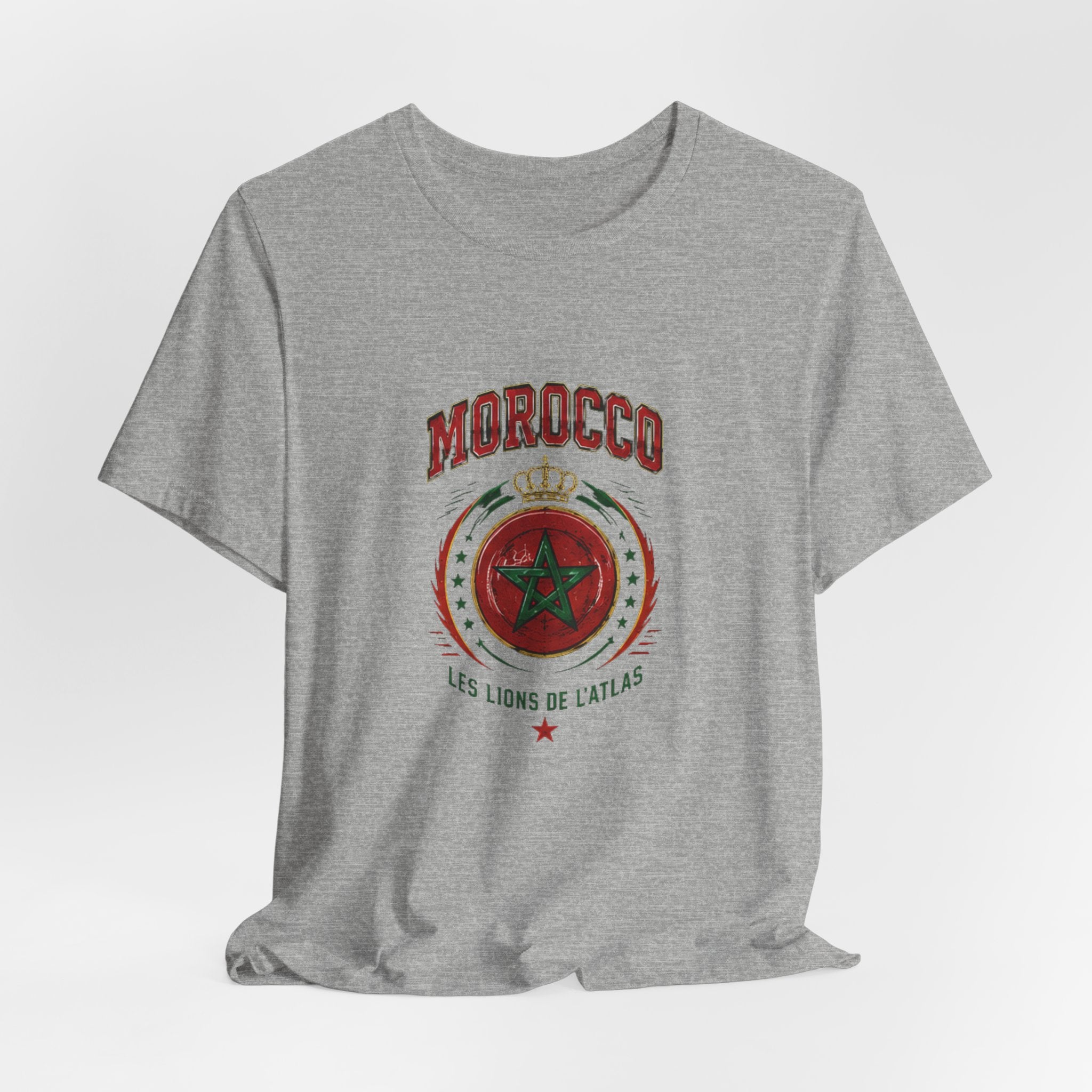Morocco Crest T-Shirt - 'Les Lions de l'Atlas' Vintage Soccer Tee