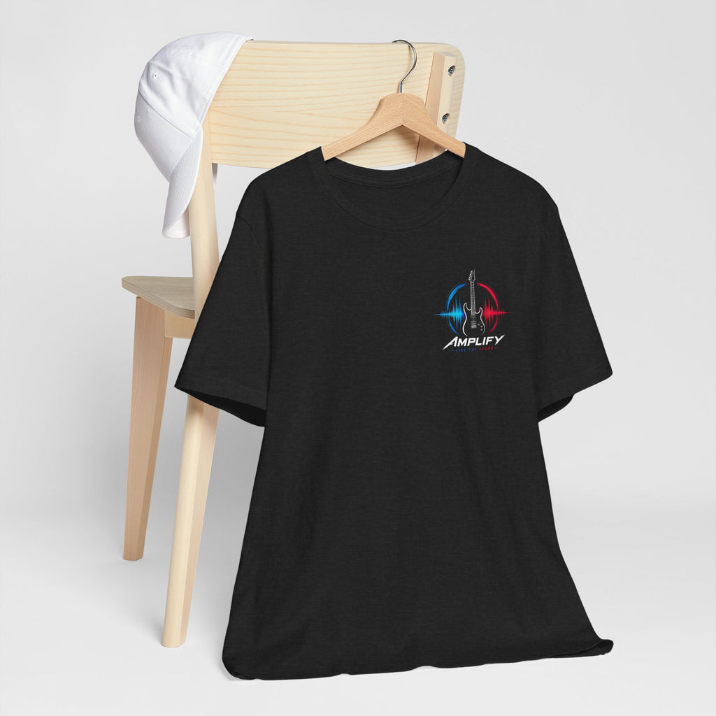 Live Play Music Tee — Colorful Waveform Graphic T-Shirt