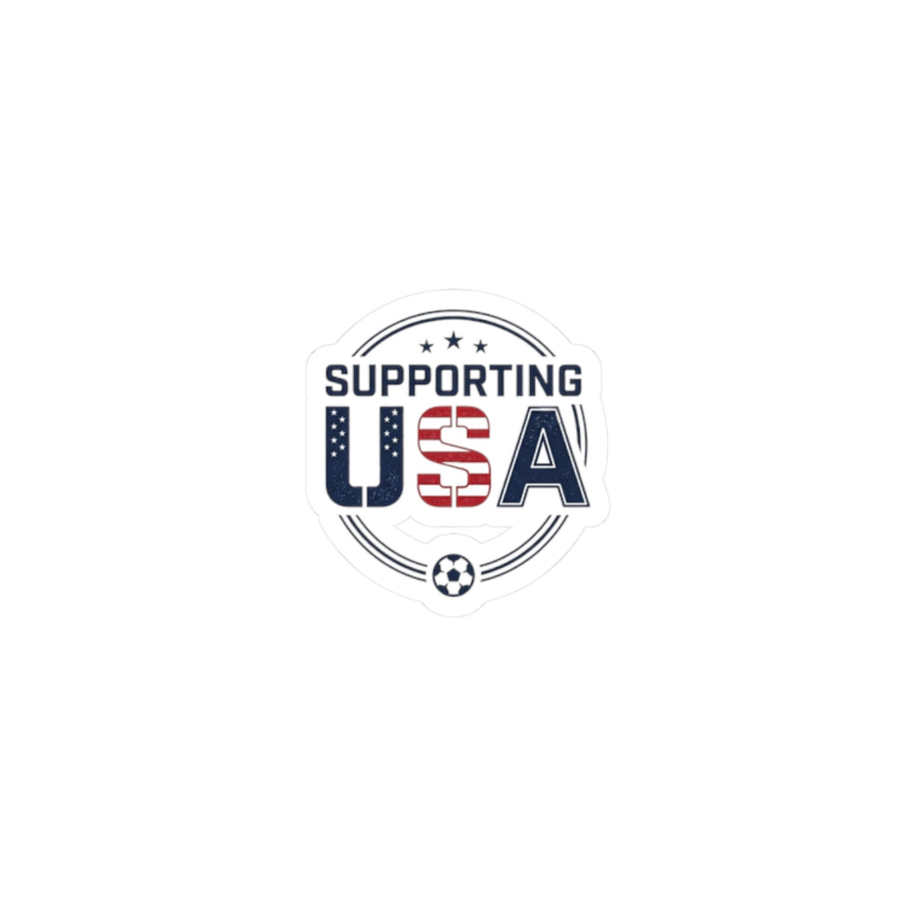 Supporting USA Kiss-Cut Stickers | soccer watch party, country colors