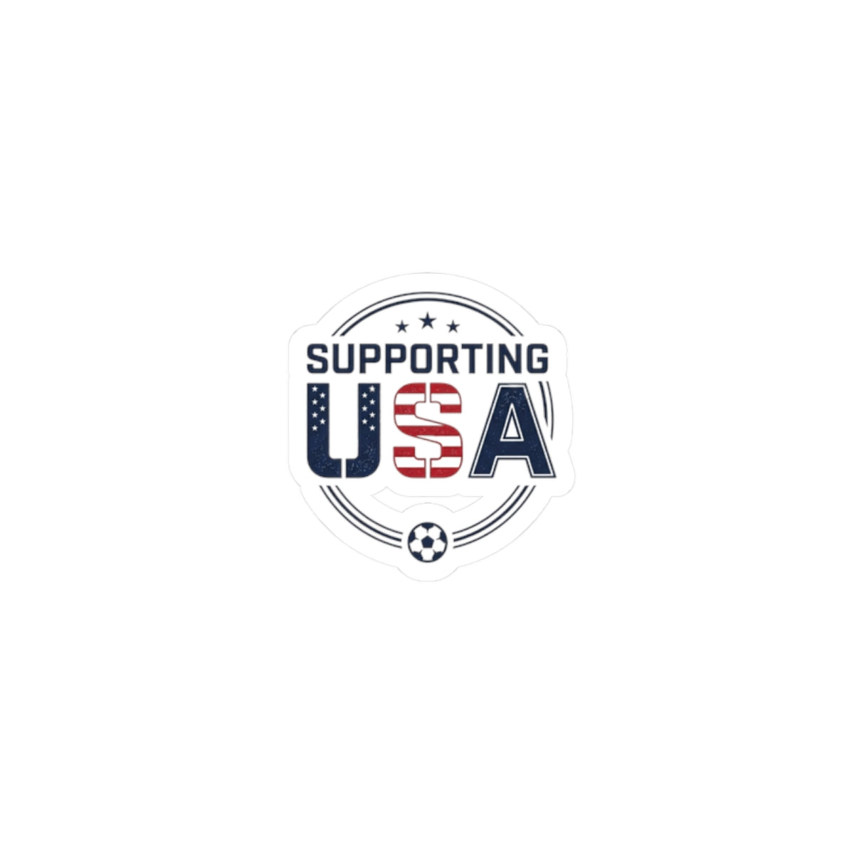 Supporting USA Kiss-Cut Stickers | soccer watch party, country colors