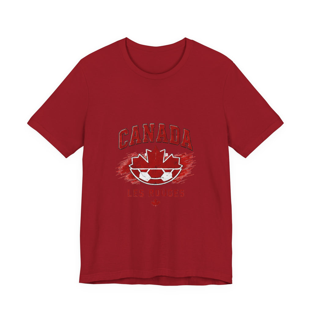 Canada Les Rouges Soccer T-Shirt — Vintage Maple Leaf Football Tee