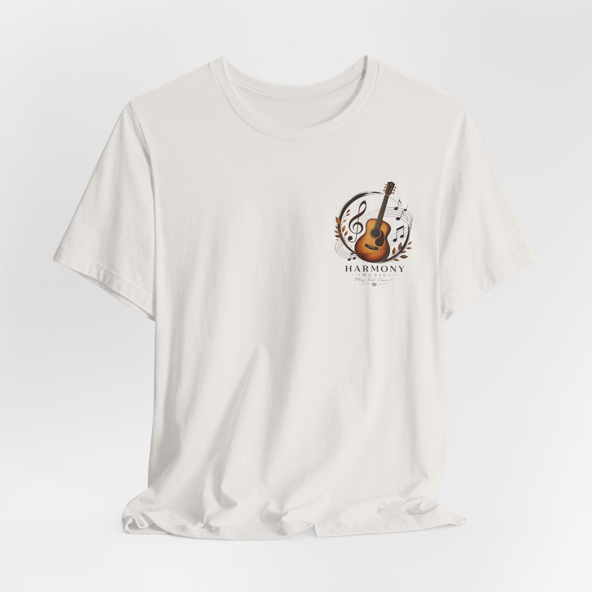 Acoustic Guitar 'Harmony' Graphic Tee — Music Lover Short Sleeve Shirt