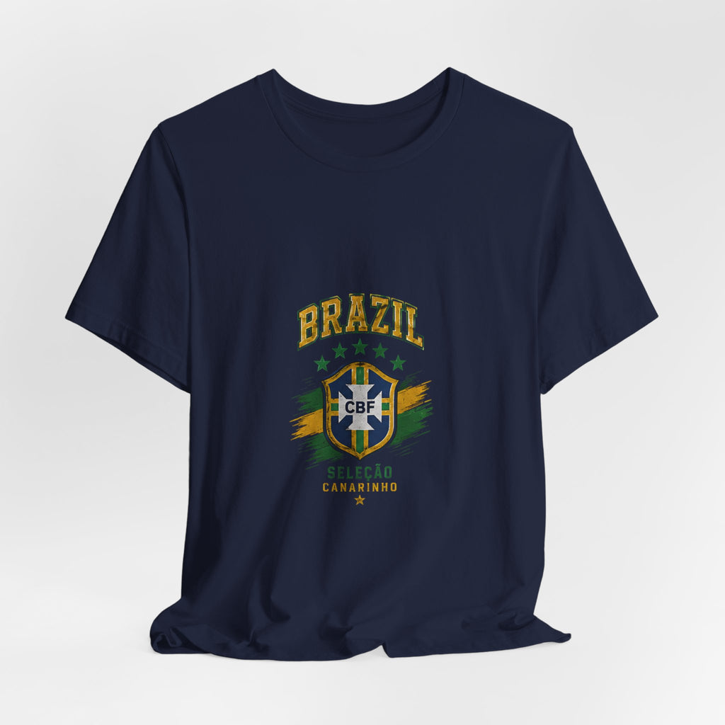 Brazil Soccer Tee - Seleção Brasileira Crest Vintage Football T‑Shirt
