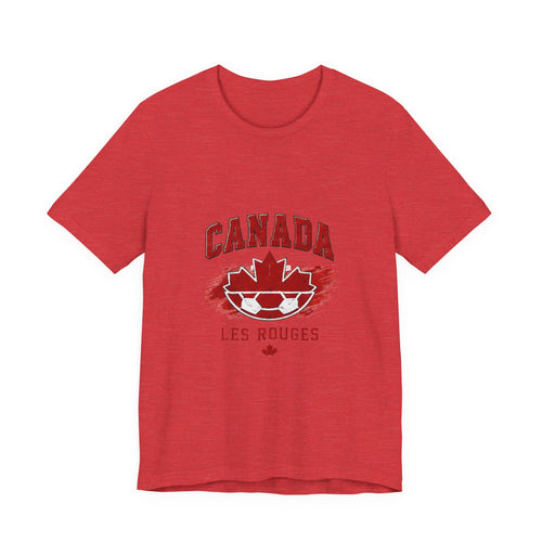 Canada Les Rouges Soccer T-Shirt — Vintage Maple Leaf Football Tee