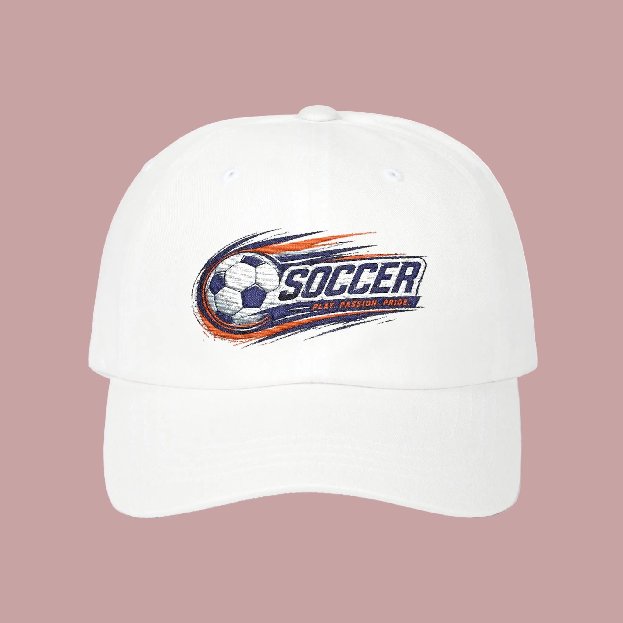 Soccer Dad Cap — Vintage Soccer Ball Logo Baseball Hat