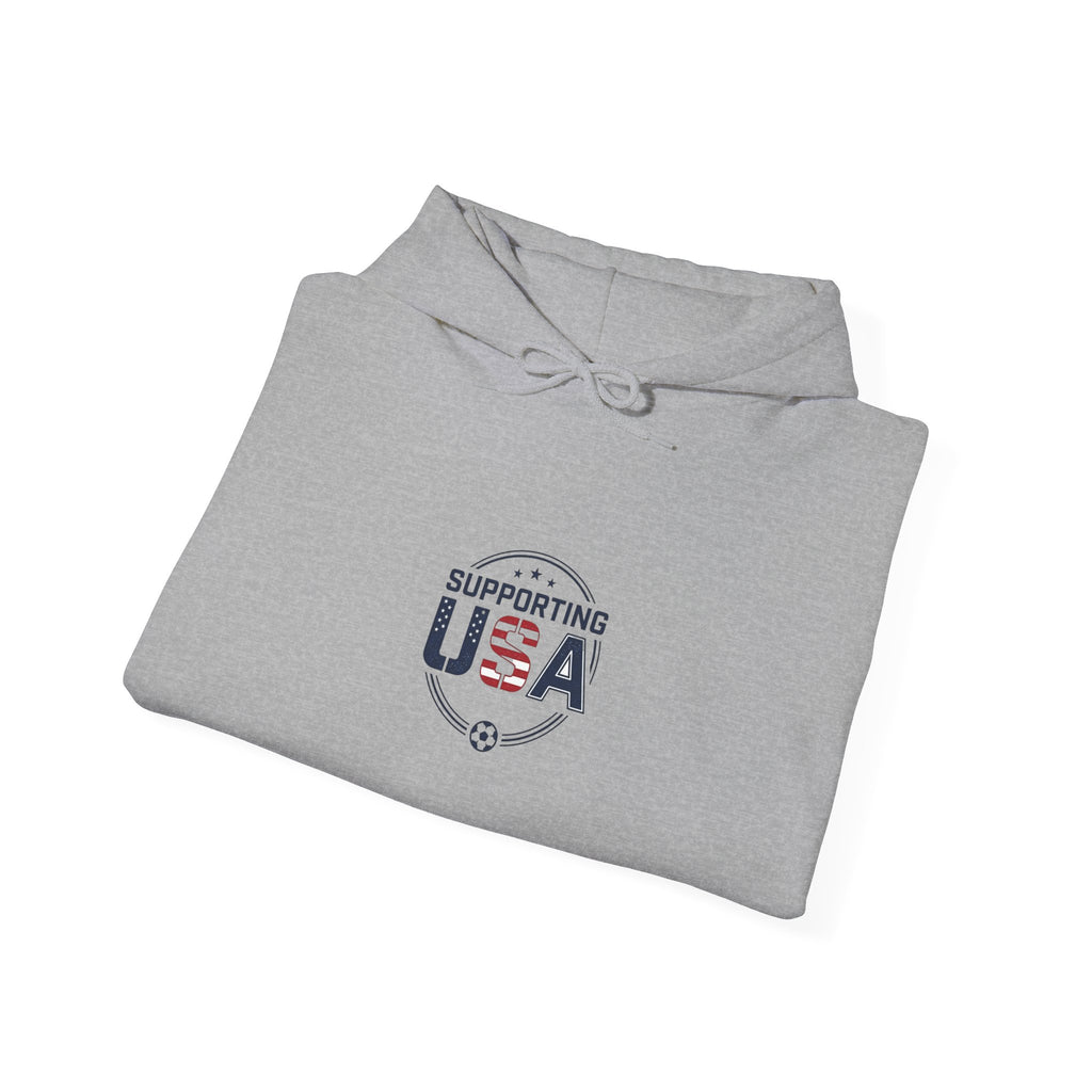 Supporting USA Hoodie | soccer watch party, country colors