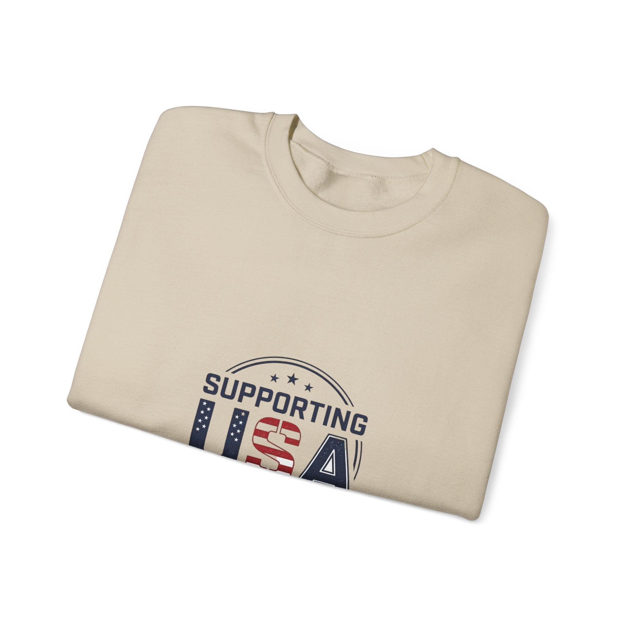 Supporting USA Crewneck Sweatshirt | soccer watch party, country colors