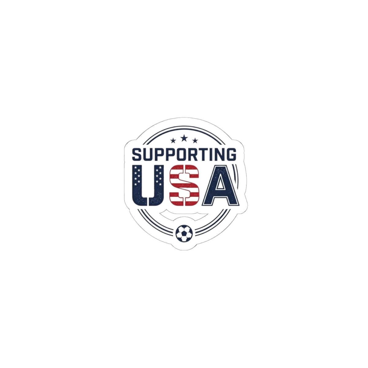 Supporting USA Kiss-Cut Stickers | soccer watch party, country colors