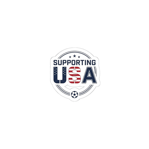 Supporting USA Kiss-Cut Stickers | soccer watch party, country colors