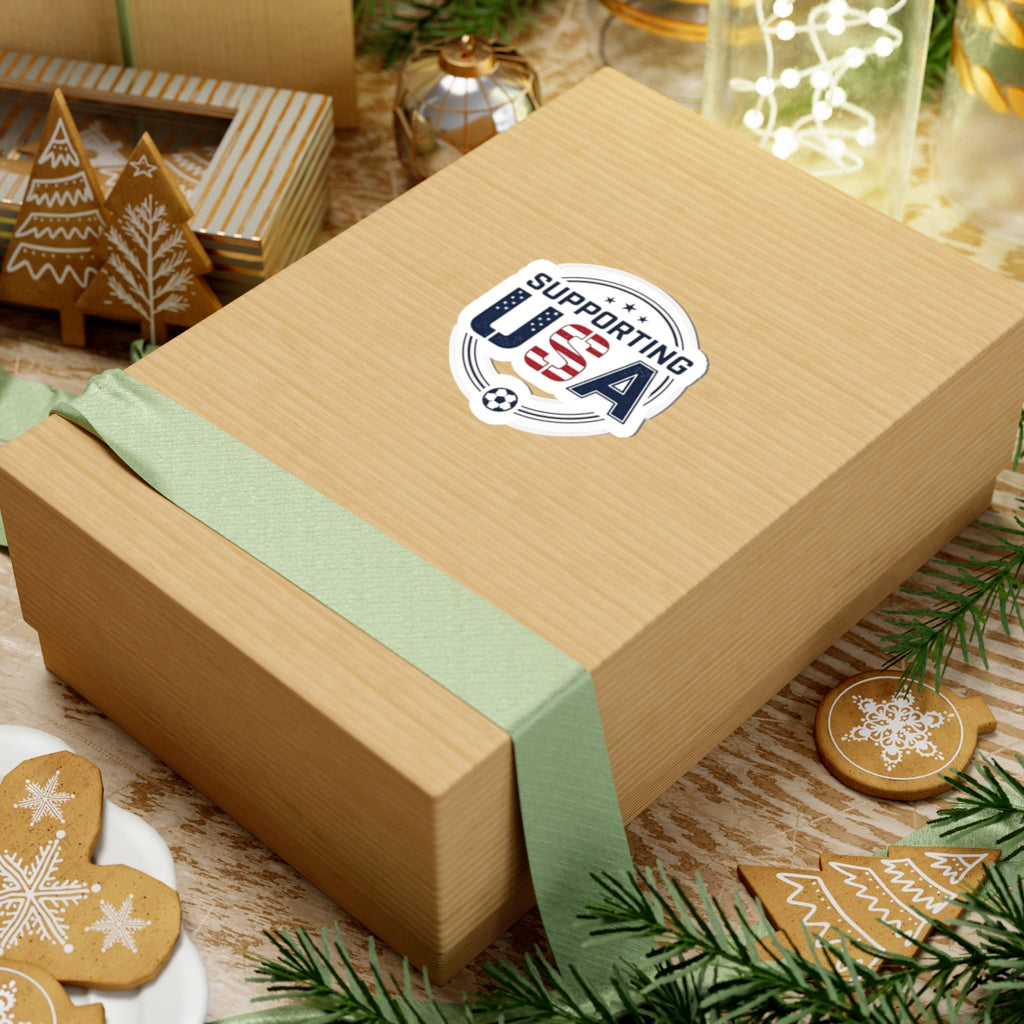 Supporting USA Kiss-Cut Stickers | soccer watch party, country colors