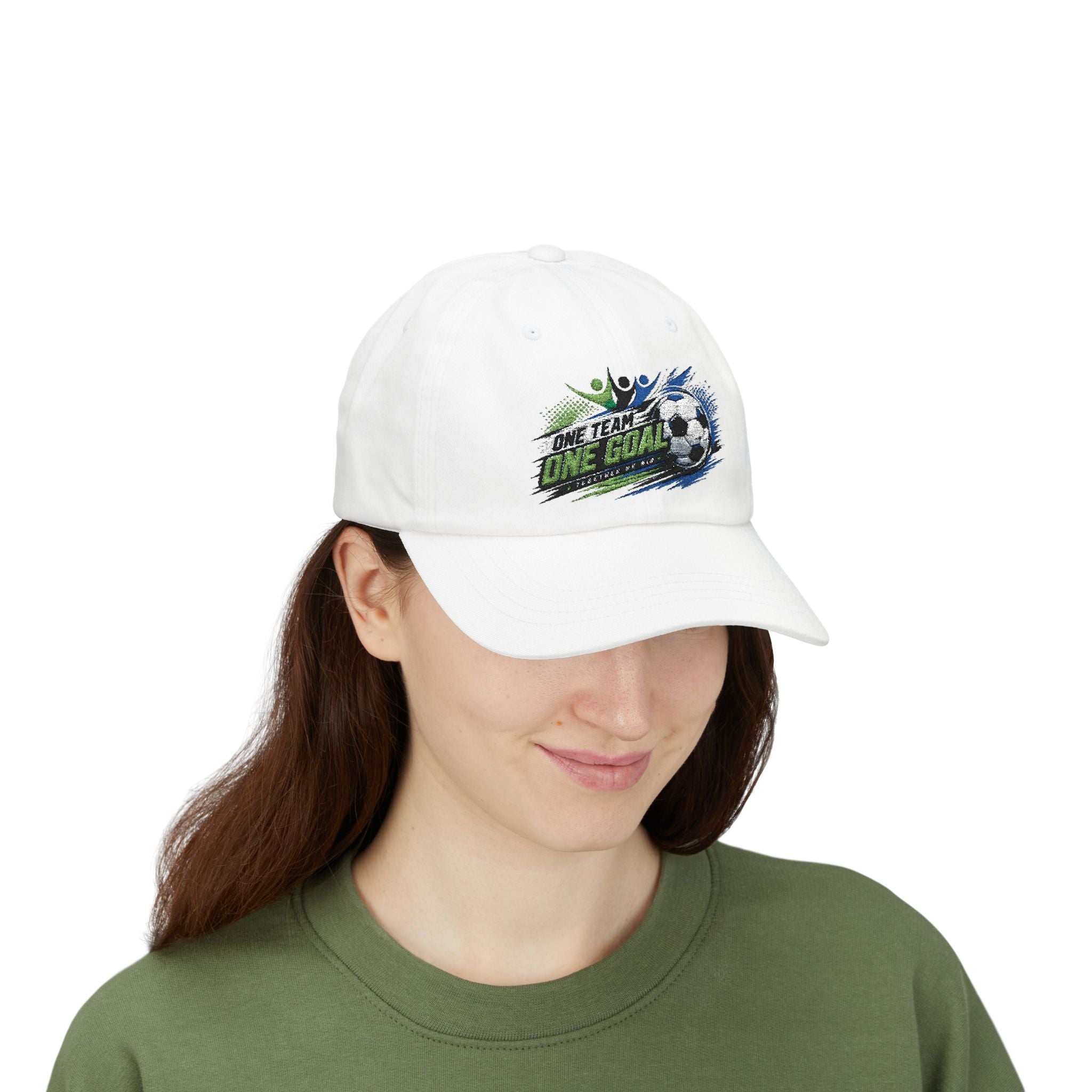One Team Soccer Dad Cap — Embroidered Sports Baseball Hat