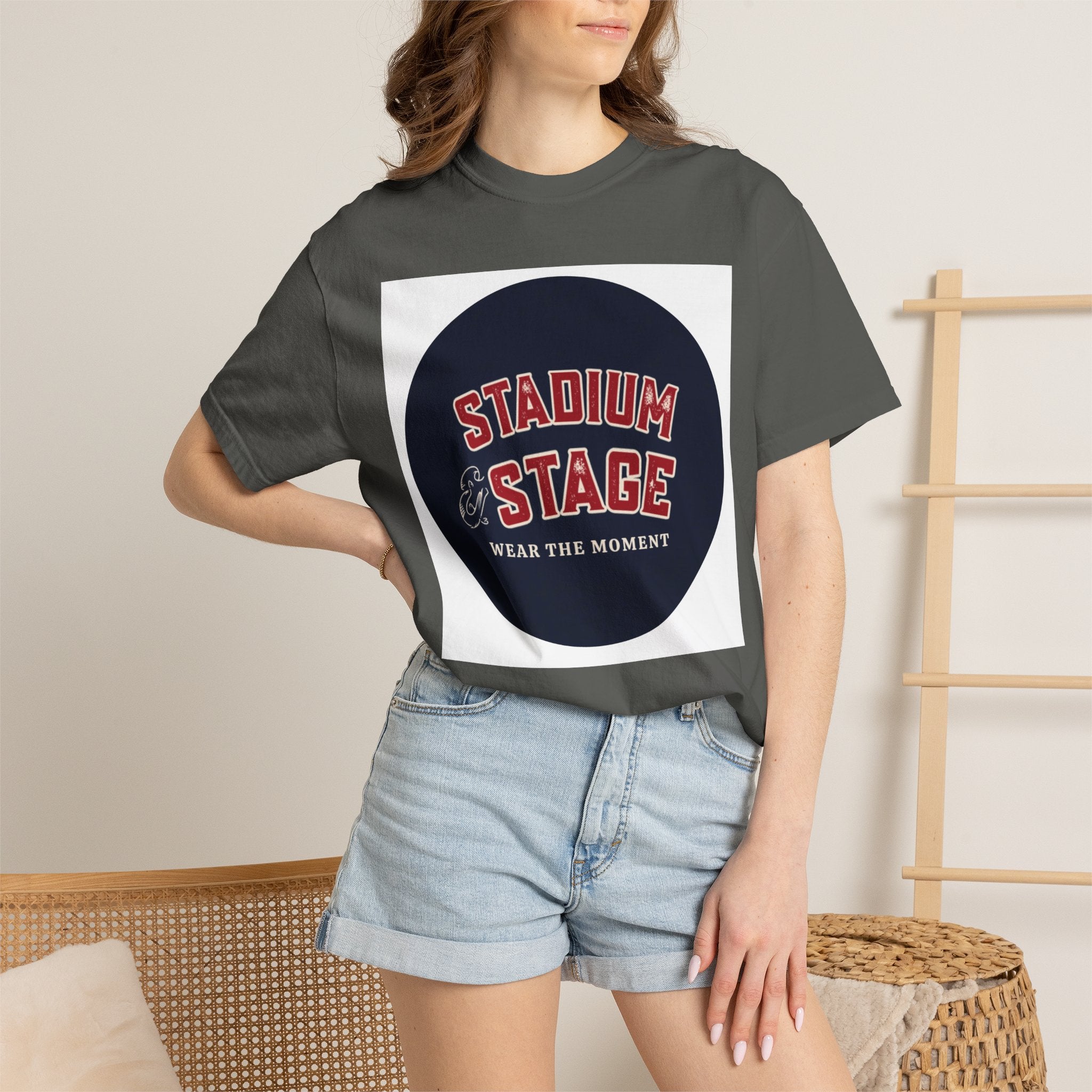 Stadium & Stage Graphic T-Shirt — "Wear the Moment" Vintage Circle Logo