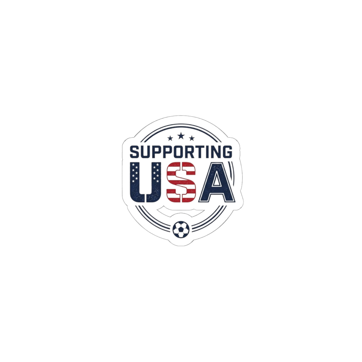 Supporting USA Kiss-Cut Stickers | soccer watch party, country colors