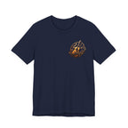 Guitar Coffee Chest Tee - Acoustic Guitar & Coffee Cup Pocket Graphic T-Shirt