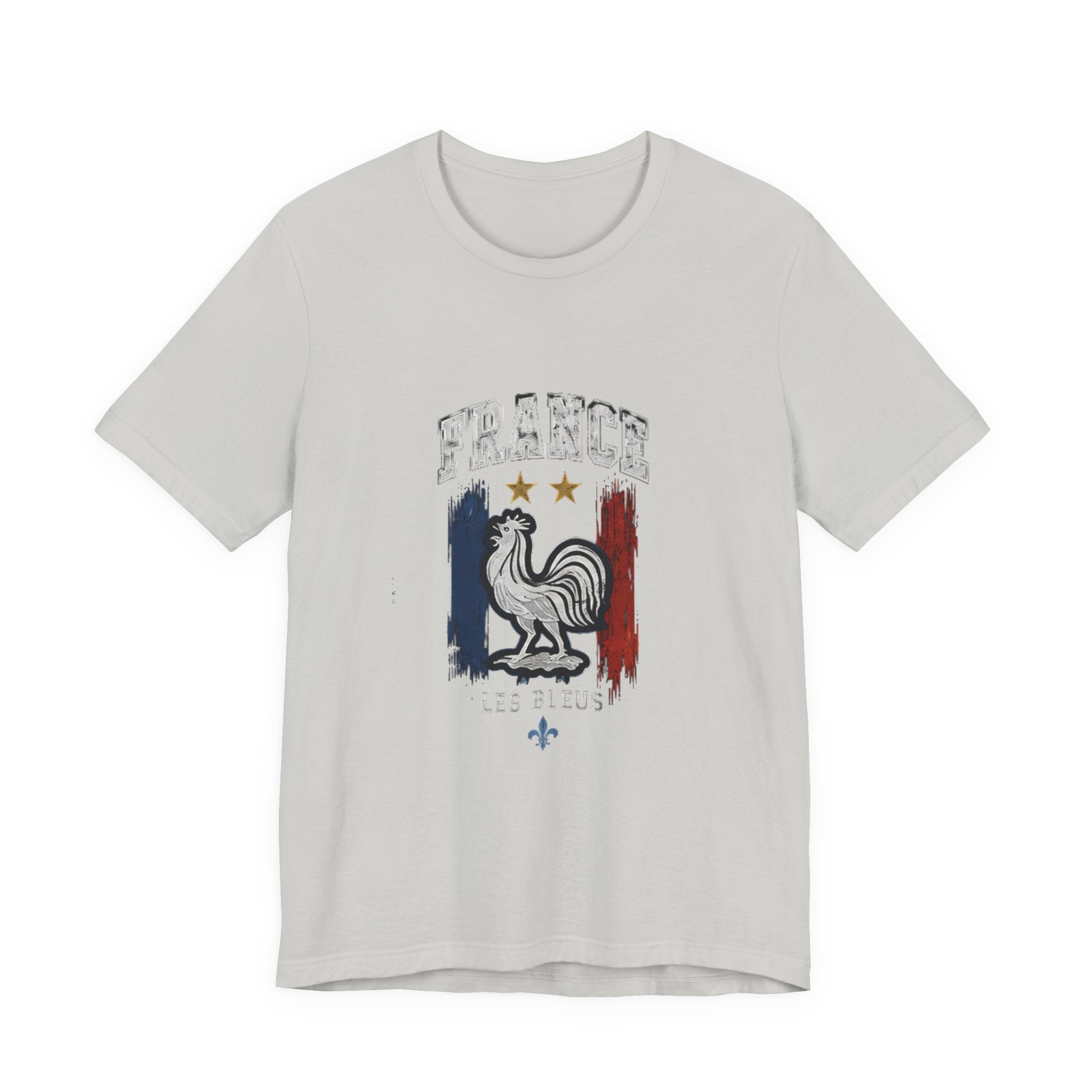 France Rooster Graphic Tee — Les Bleus Tricolor Soccer Shirt