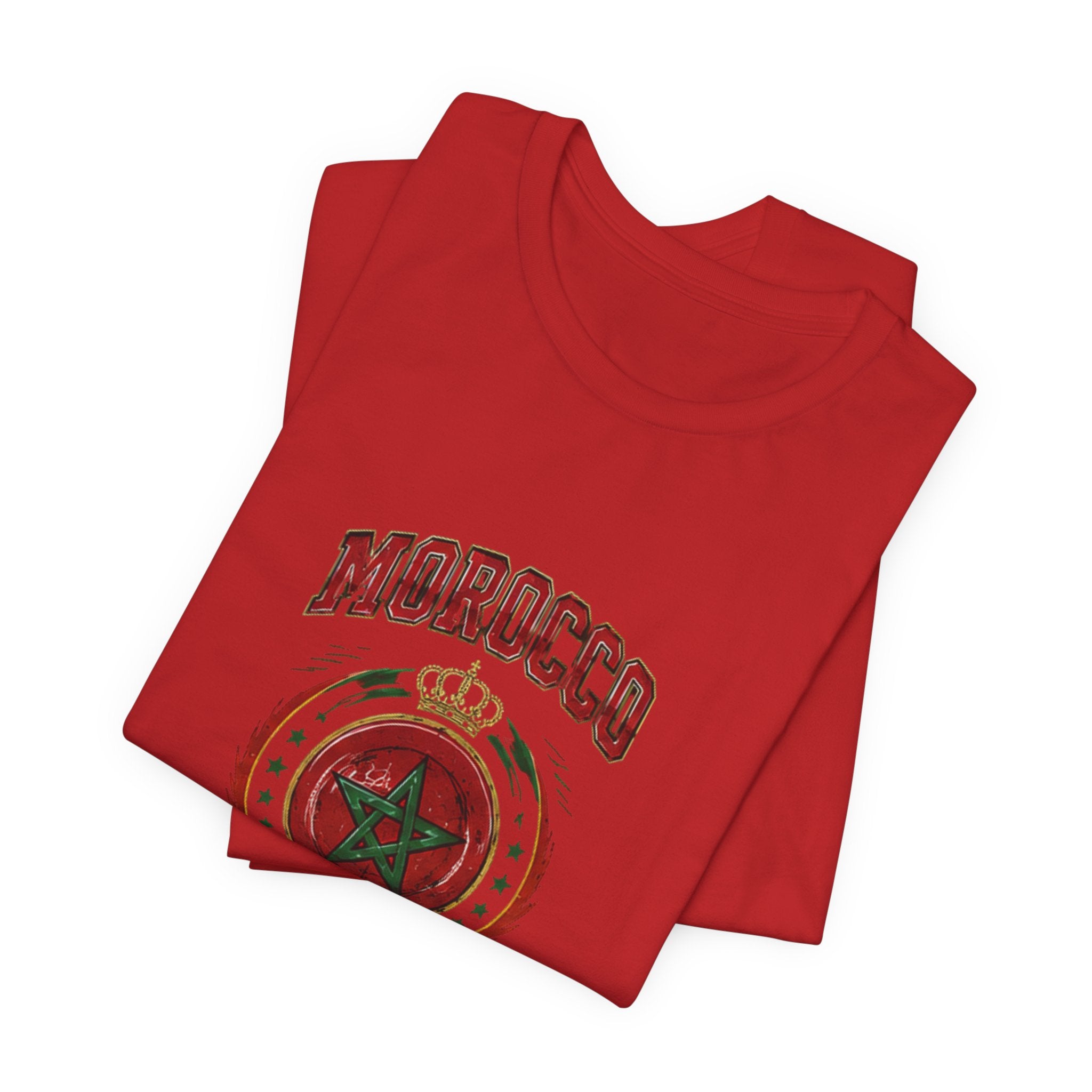 Morocco Crest T-Shirt - 'Les Lions de l'Atlas' Vintage Soccer Tee