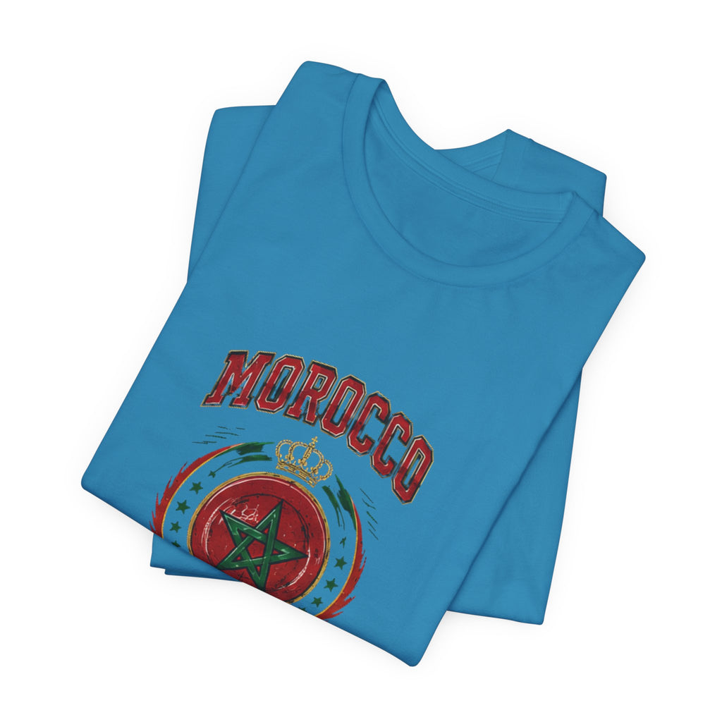 Morocco Crest T-Shirt - 'Les Lions de l'Atlas' Vintage Soccer Tee