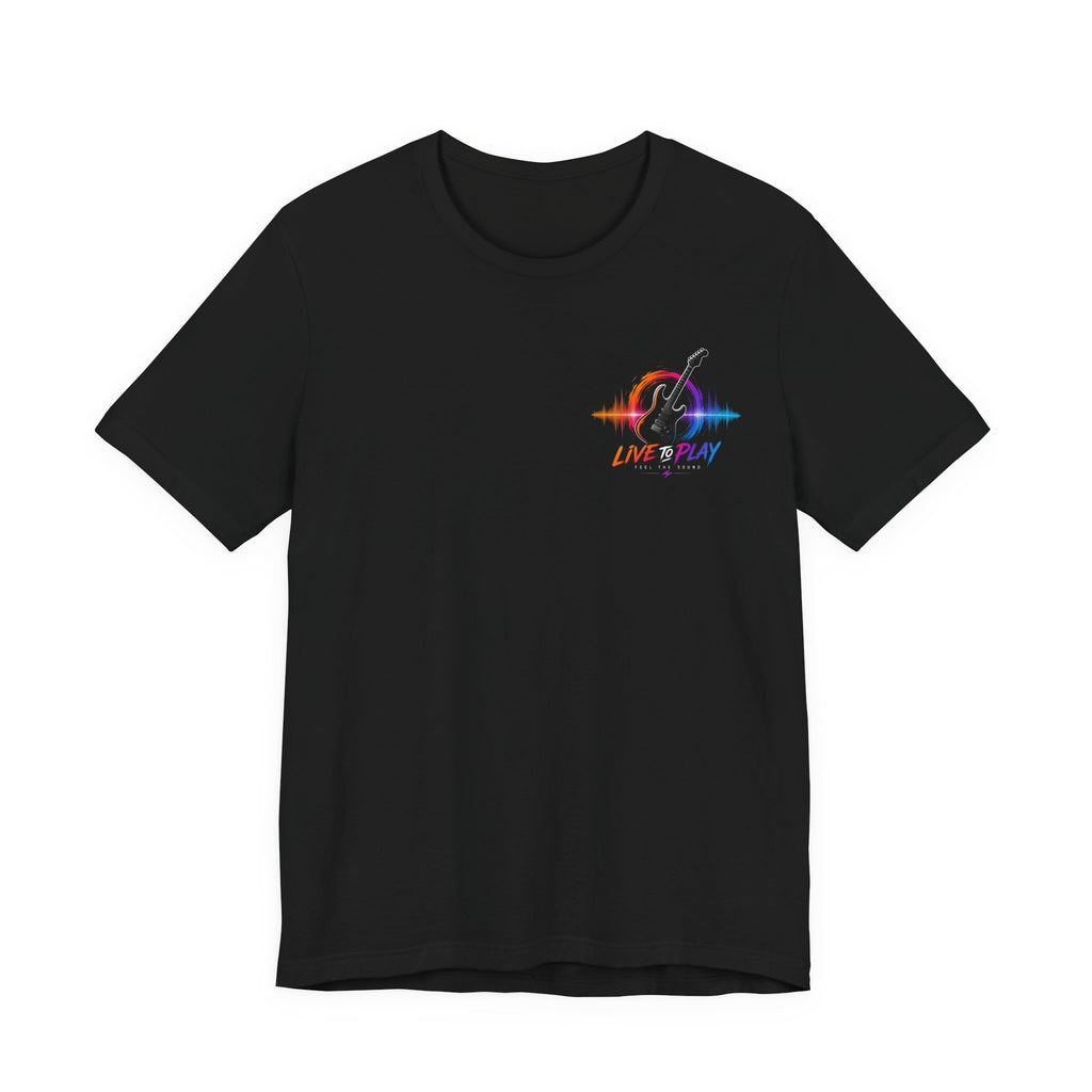 Live Play Music Tee — Waveform Logo Graphic T‑Shirt