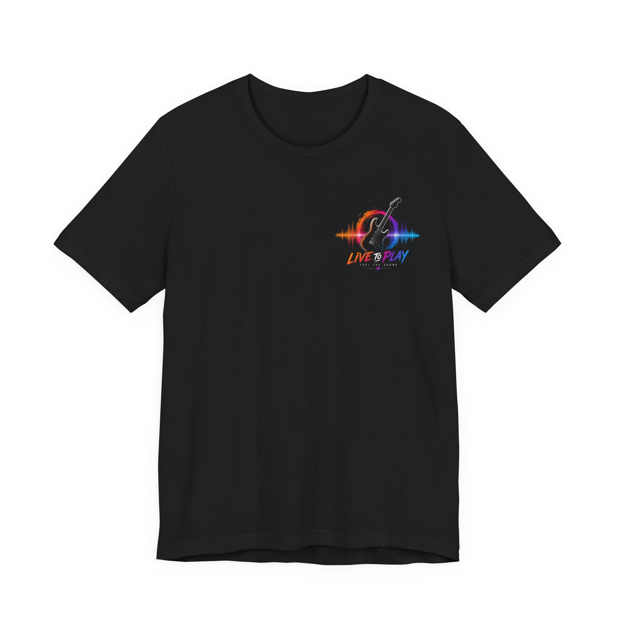 Live Play Music Tee — Waveform Logo Graphic T‑Shirt