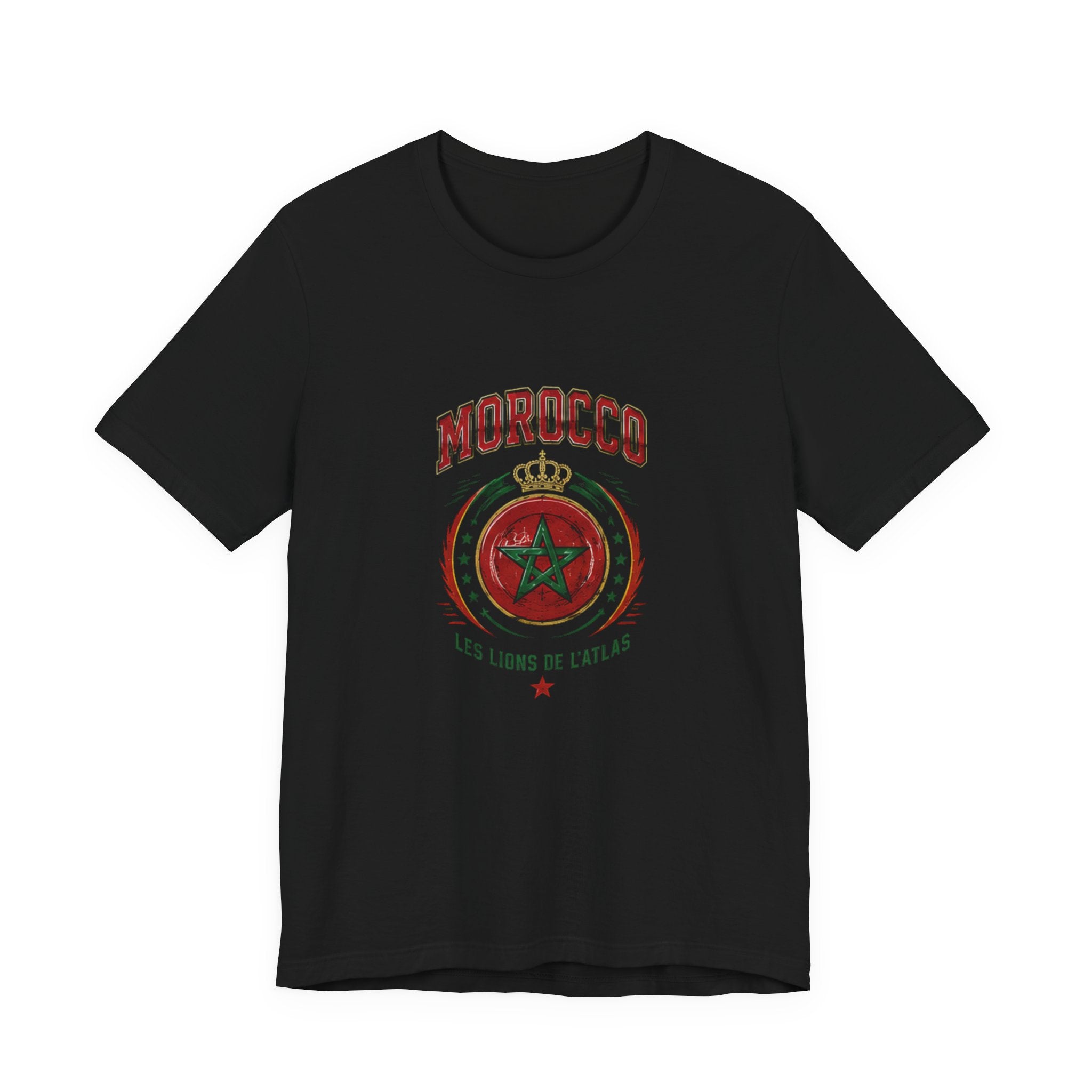 Morocco Crest T-Shirt - 'Les Lions de l'Atlas' Vintage Soccer Tee