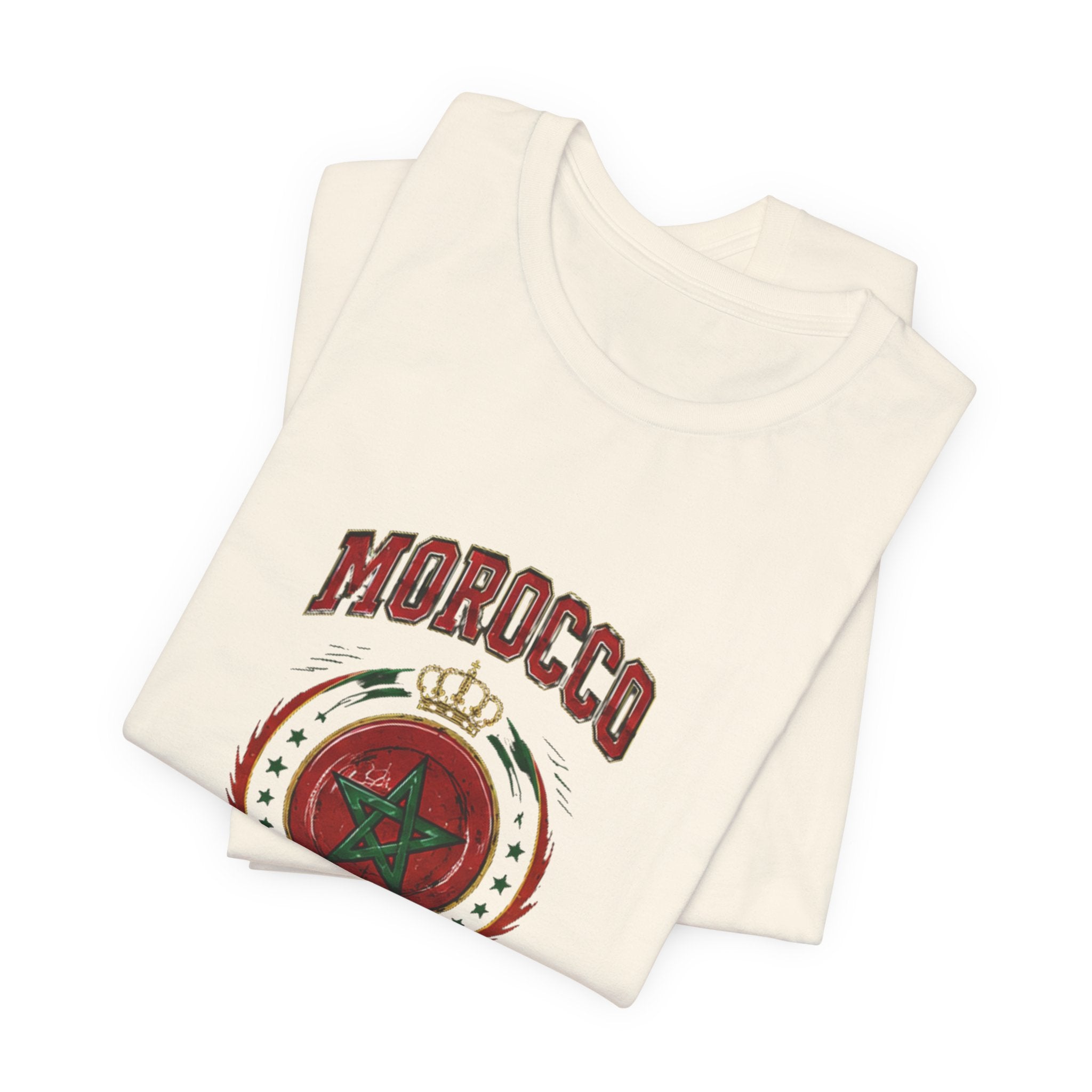 Morocco Crest T-Shirt - 'Les Lions de l'Atlas' Vintage Soccer Tee