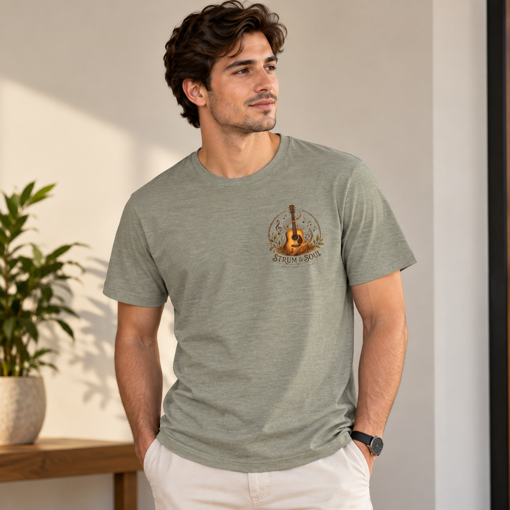 Acoustic Soul Guitar Tee — 'Strum & Soul' Acoustic Guitar Graphic T-Shirt